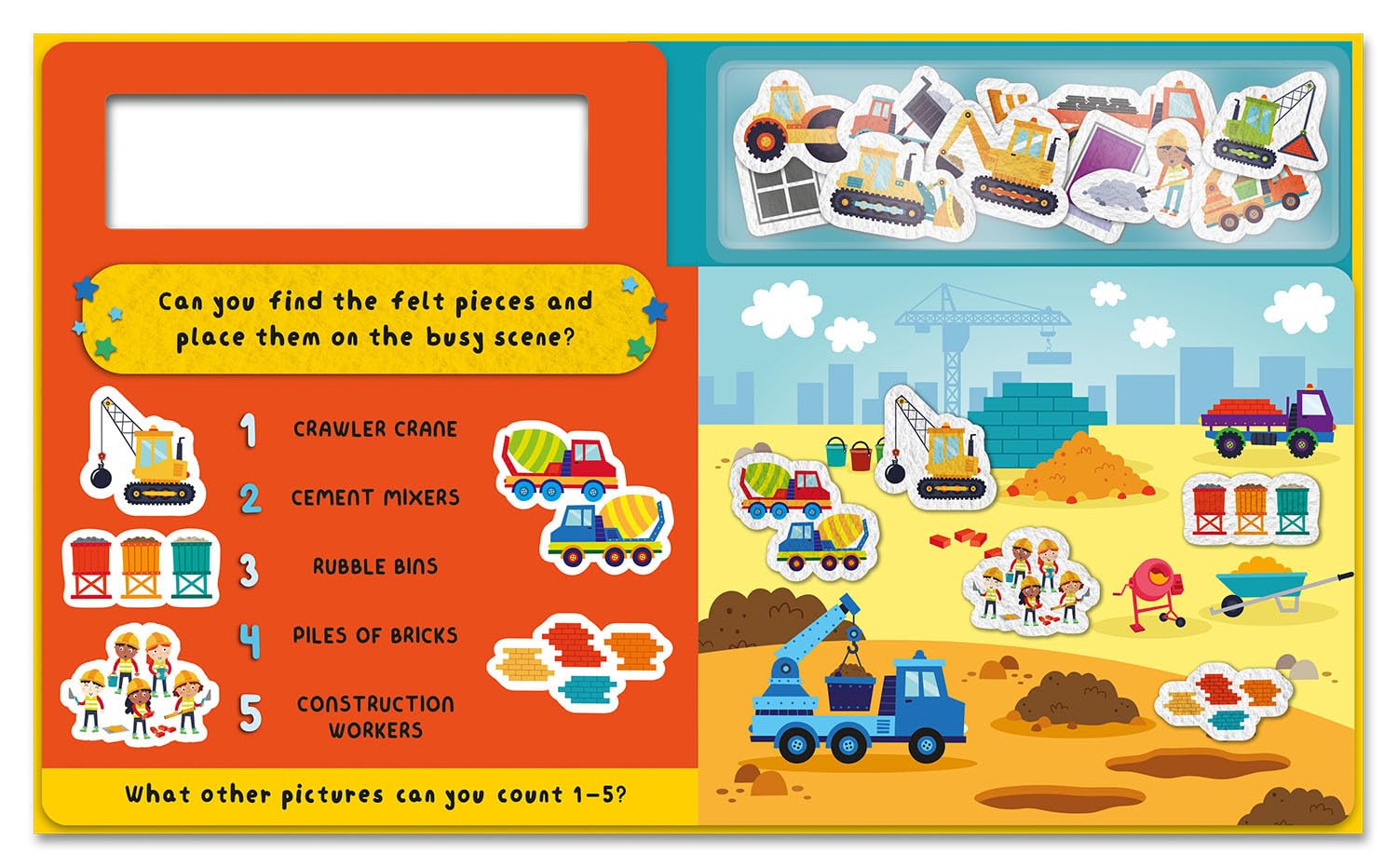 Play Felt Construction Site (Play Felt & Learn) (Board Book)