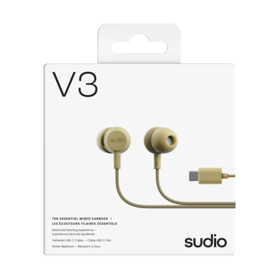 Sudio V3 Wired Earbuds USB-C (Yellow)