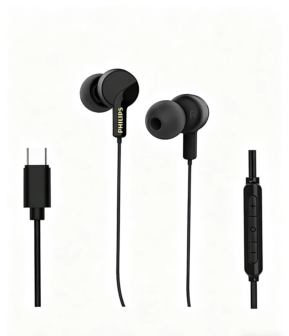 Philips In-Ear Headphones With Mic TAE3130BK/97