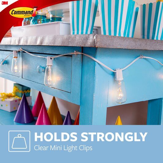 Command™ 17026clr Clear Decorating Clips With Clear Strips