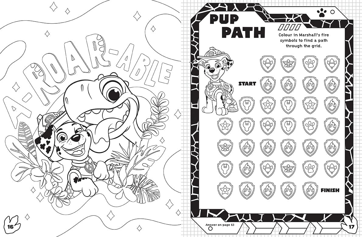 PAW Patrol The Dino Movie - Mega Colouring Book (Paperback)