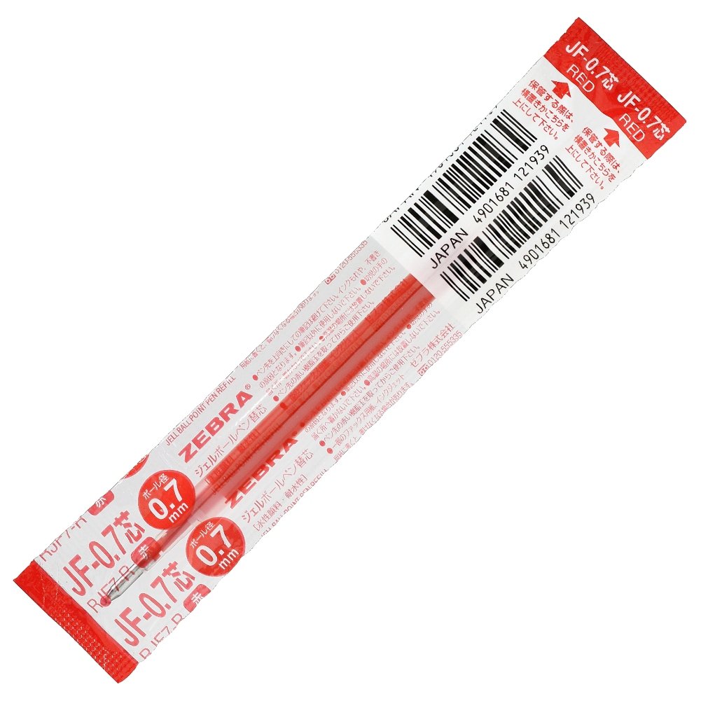 Zebra RJF7 0.7mm Gel Ink Refill – Red