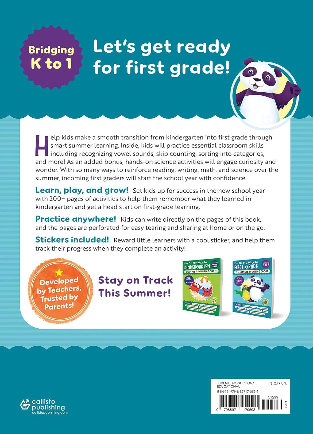 I'm On My Way To First Grade Summer Workbook: 200+ Pages Of Games & Activities (I'm On My Way Summer Workbooks) – Paperback