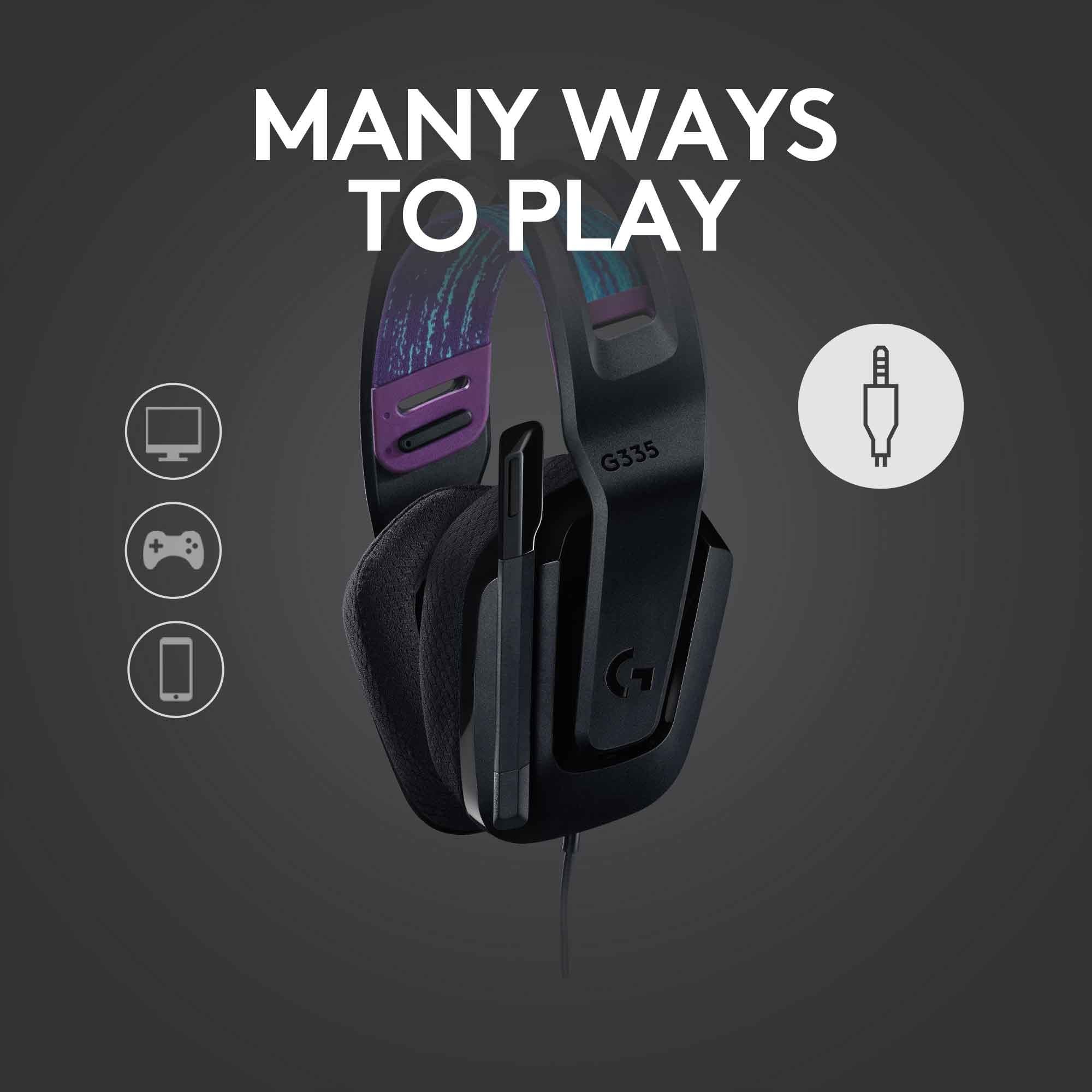 Logitech G335 Wired Gaming Headset - Black 