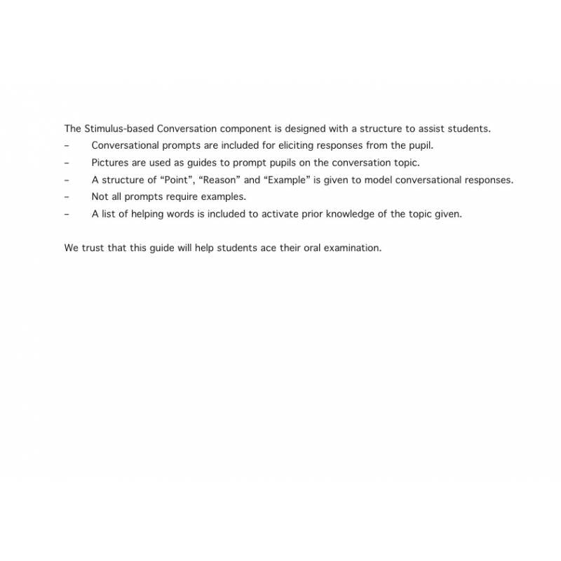 Primary 1 English Oral: Reading Aloud & Stimulus-based Conversation