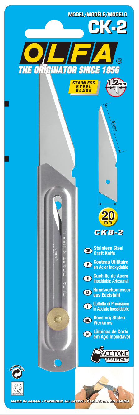 OLFA S/STEEL CRAFT KNIFE CUTTER CK2/20