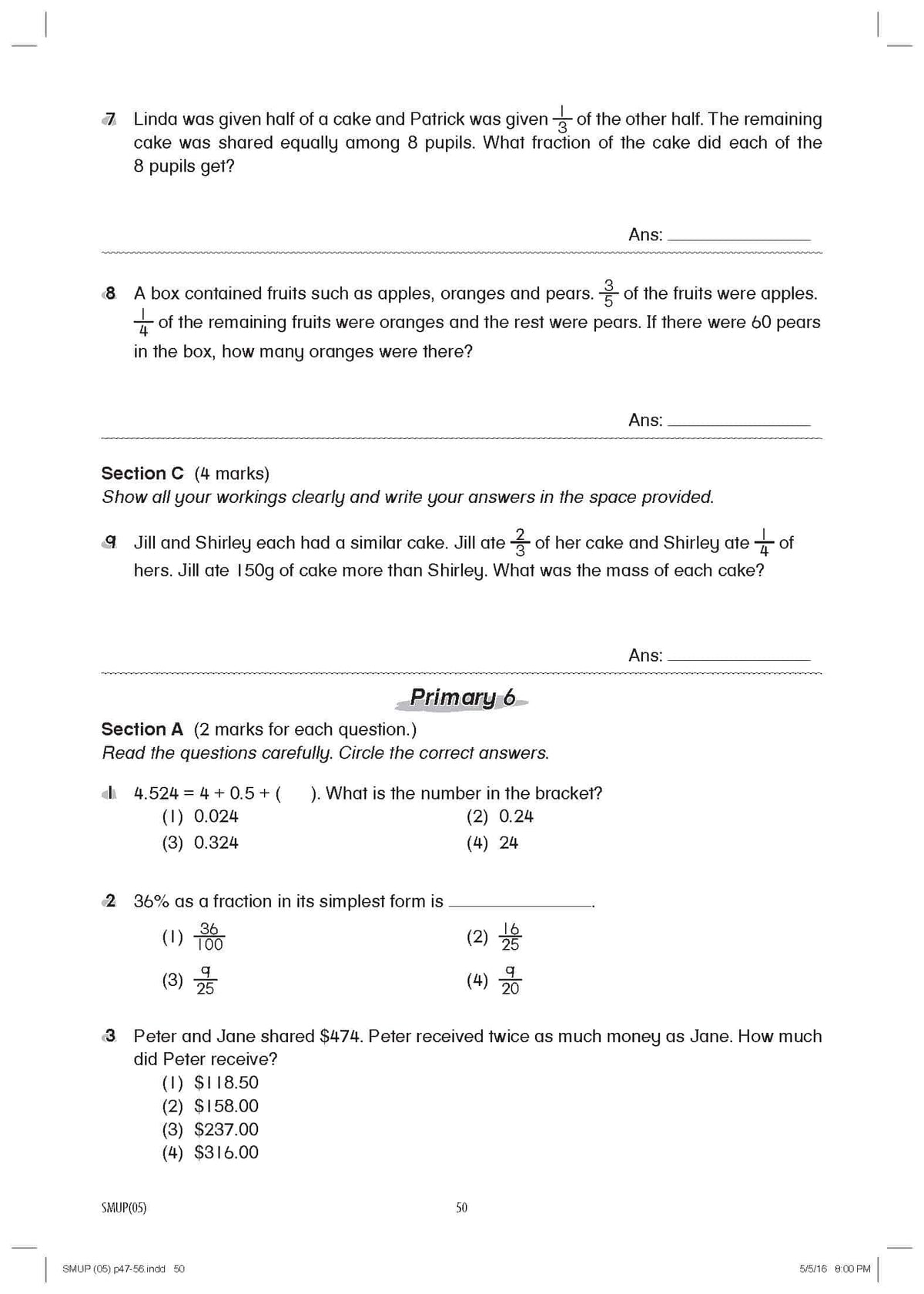 Smart Mathematicians 2026 Upper Primary