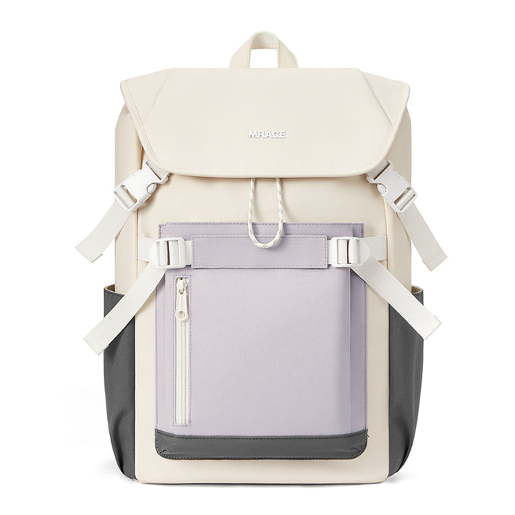  Mr. Ace Two Tone Backpack (White & Pastel Purple) 