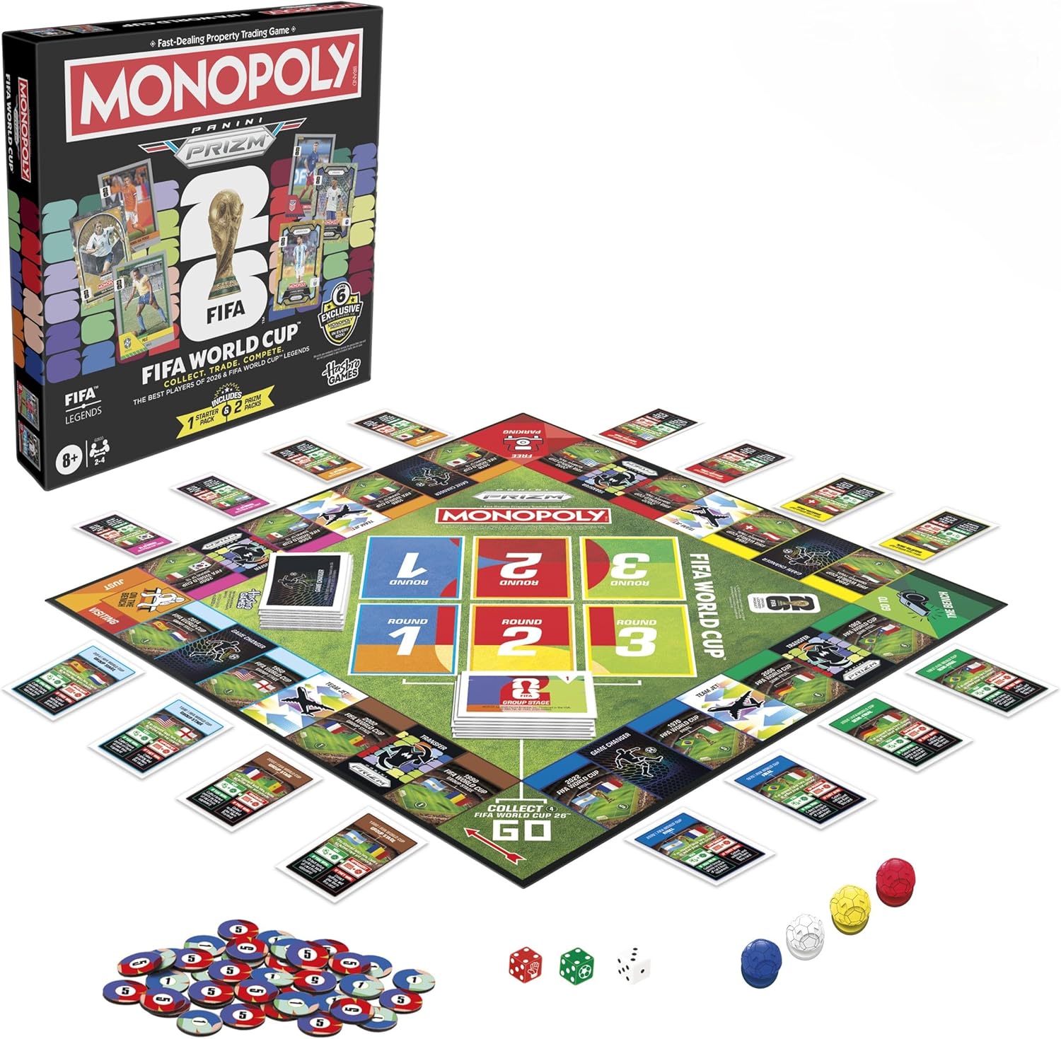 HASBRO MONOPOLY PANINI PRIZM FIFA WORLD CUP GAME