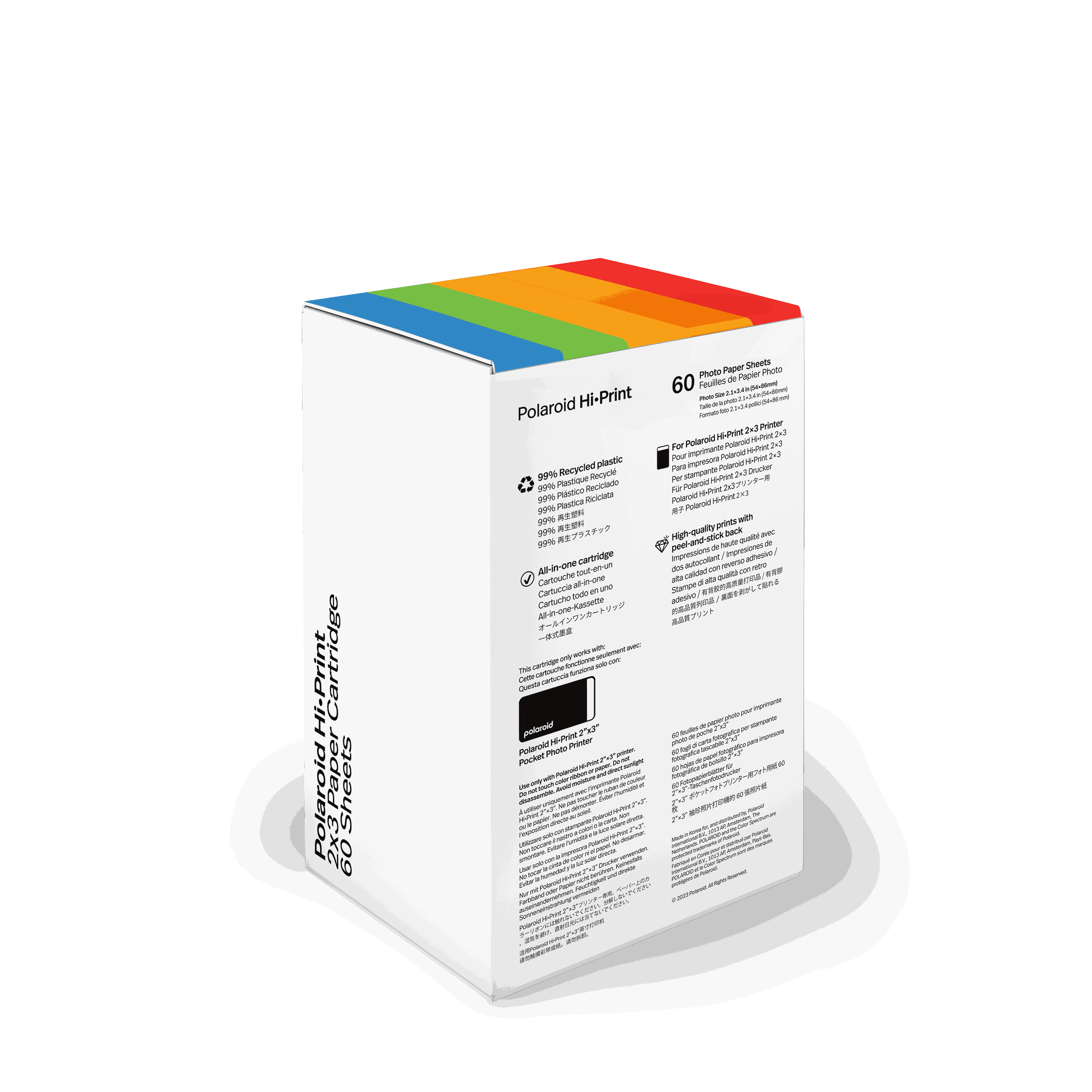 Polaroid Hi-Print 2x3 Paper Cartridge – 60 Sheets (Triple Pack)