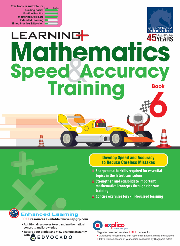 Primary 6 LEARNING+ Mathematics Speed & Accuracy 6 – Popular Book ...
