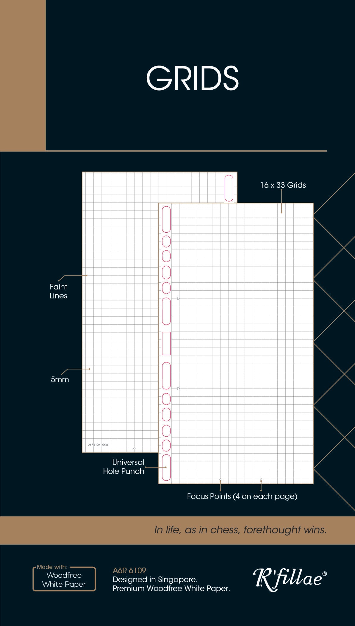 R'fillae Grids Organiser Planner Refill