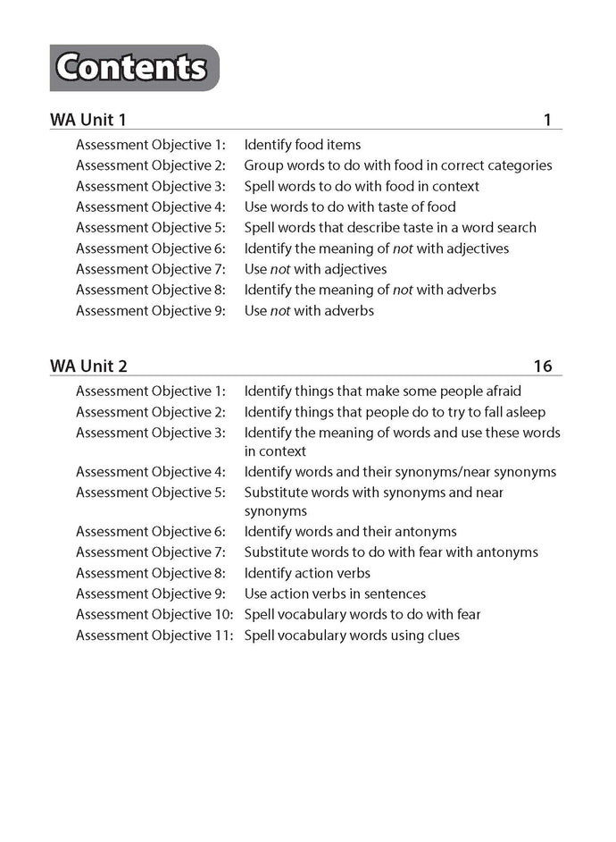 Primary 2A ENG WEIGHTED ASSESSMENTS IN VOCAB