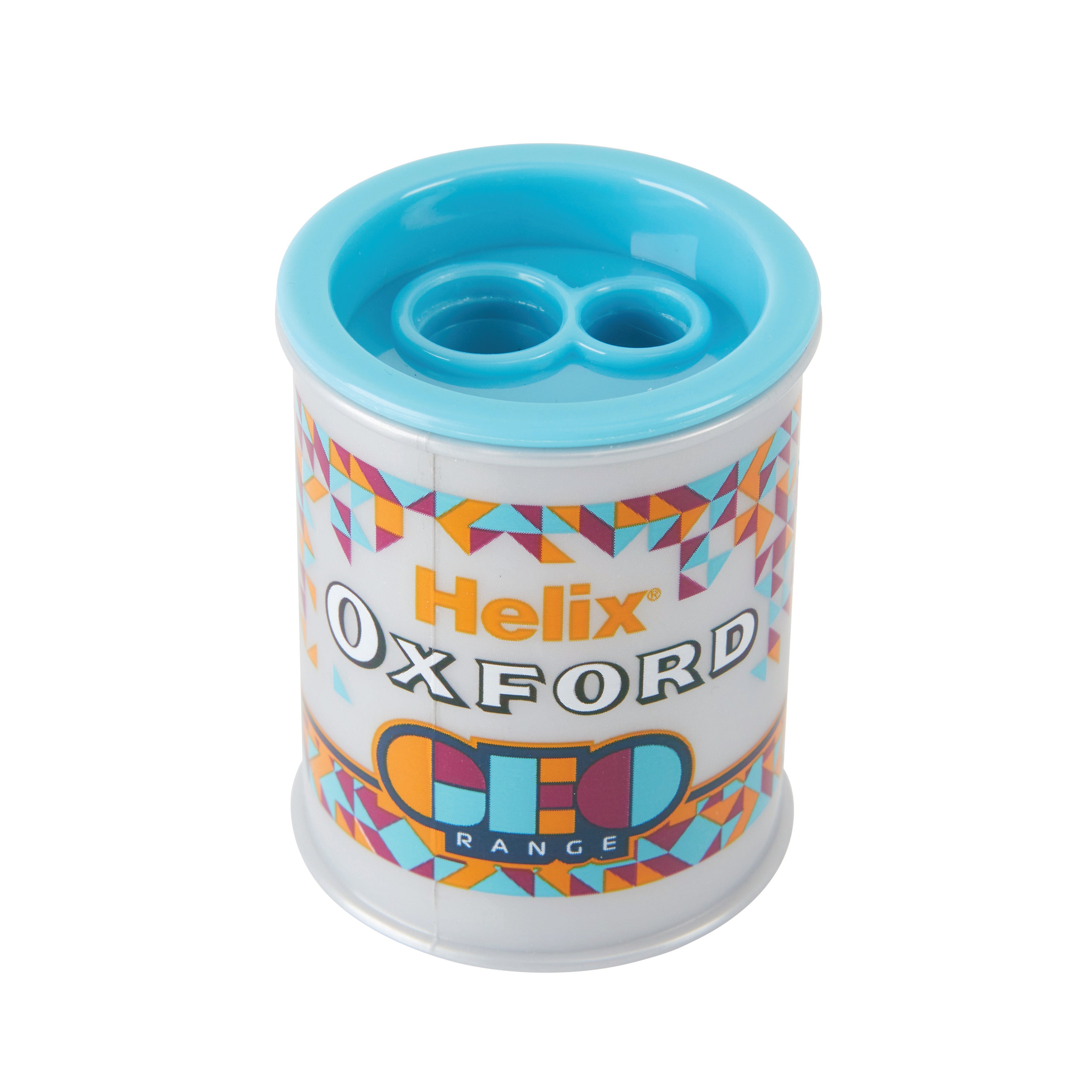 HELIX GEO BARREL SHARPENER 2 HOLES - BLUE/ORANGE