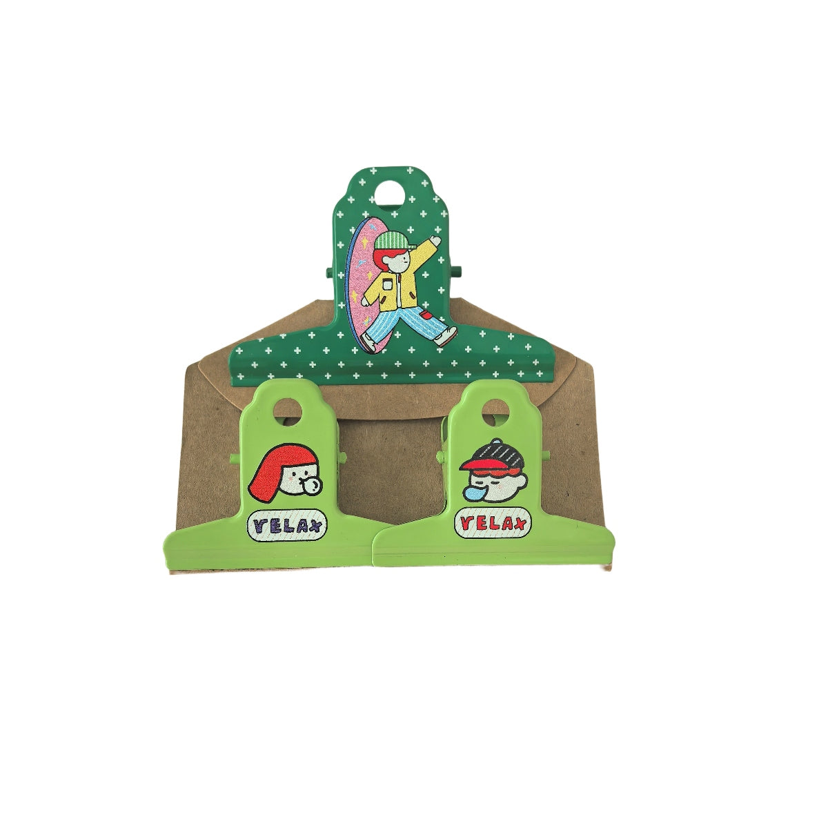 Metal Paper Clip 3'S Set - Green
