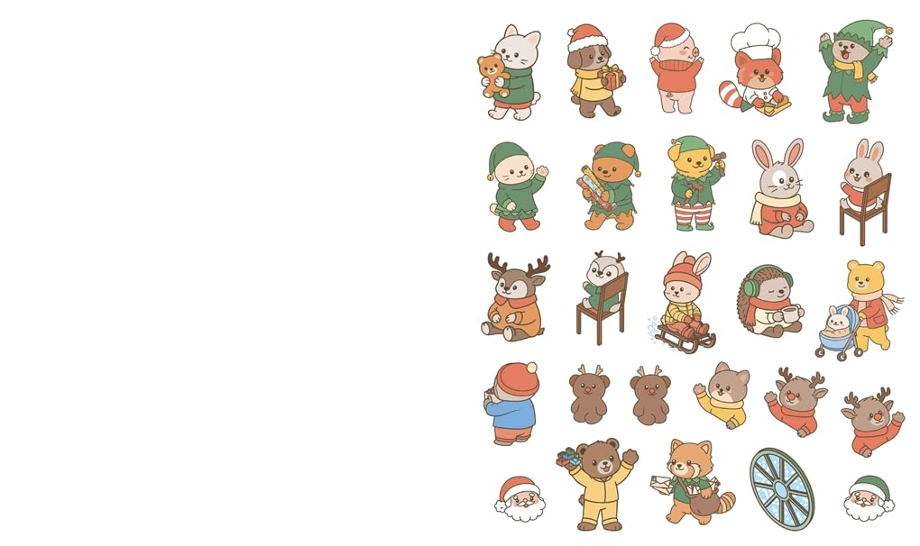 Cozy Christmas: Cute 'n' Cozy Sticker Therapy: with over 600 stickers – some are gold! (Paperback)