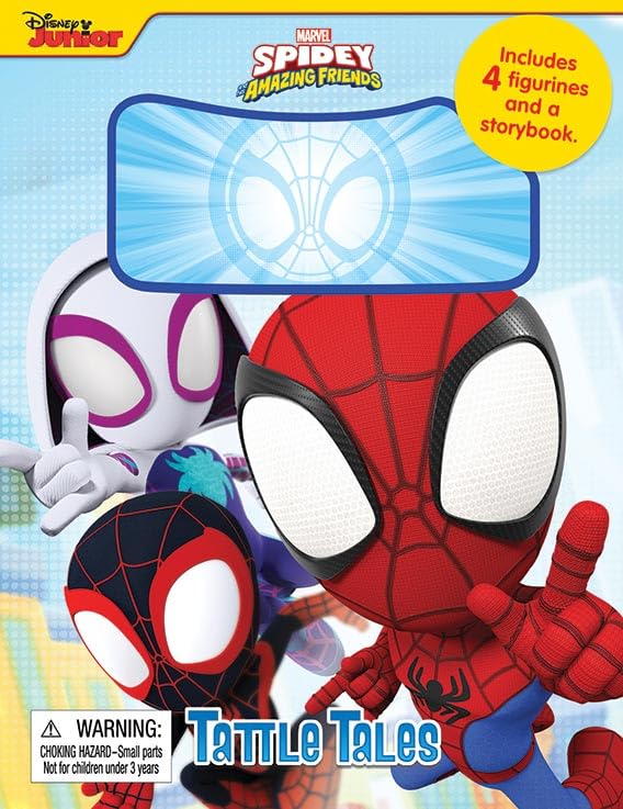 Marvel Spidey And His Amazing Friends Tattle Tales (12-Page Storybook, 4 Figurines) Board book – Picture Book