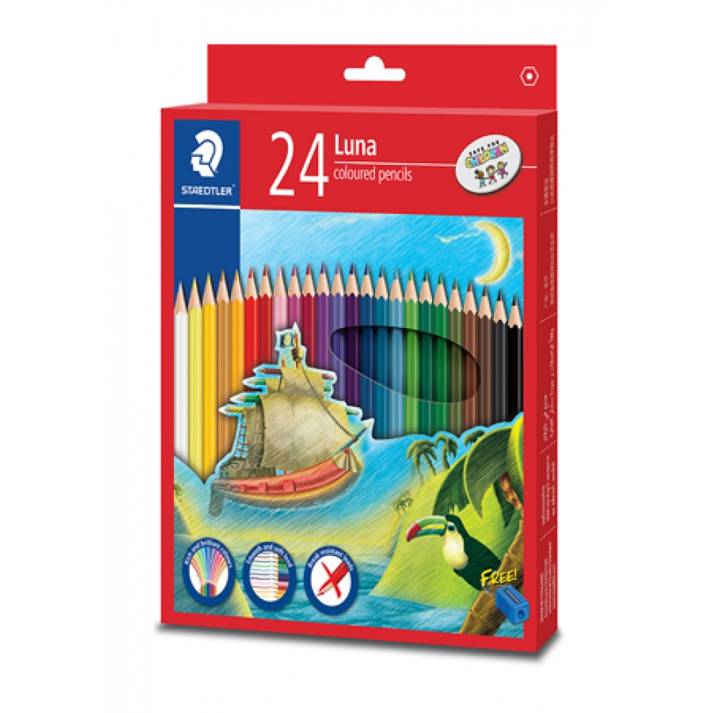 STAEDTLER LUNA COLOURED PENCILS - 24 COLOURS