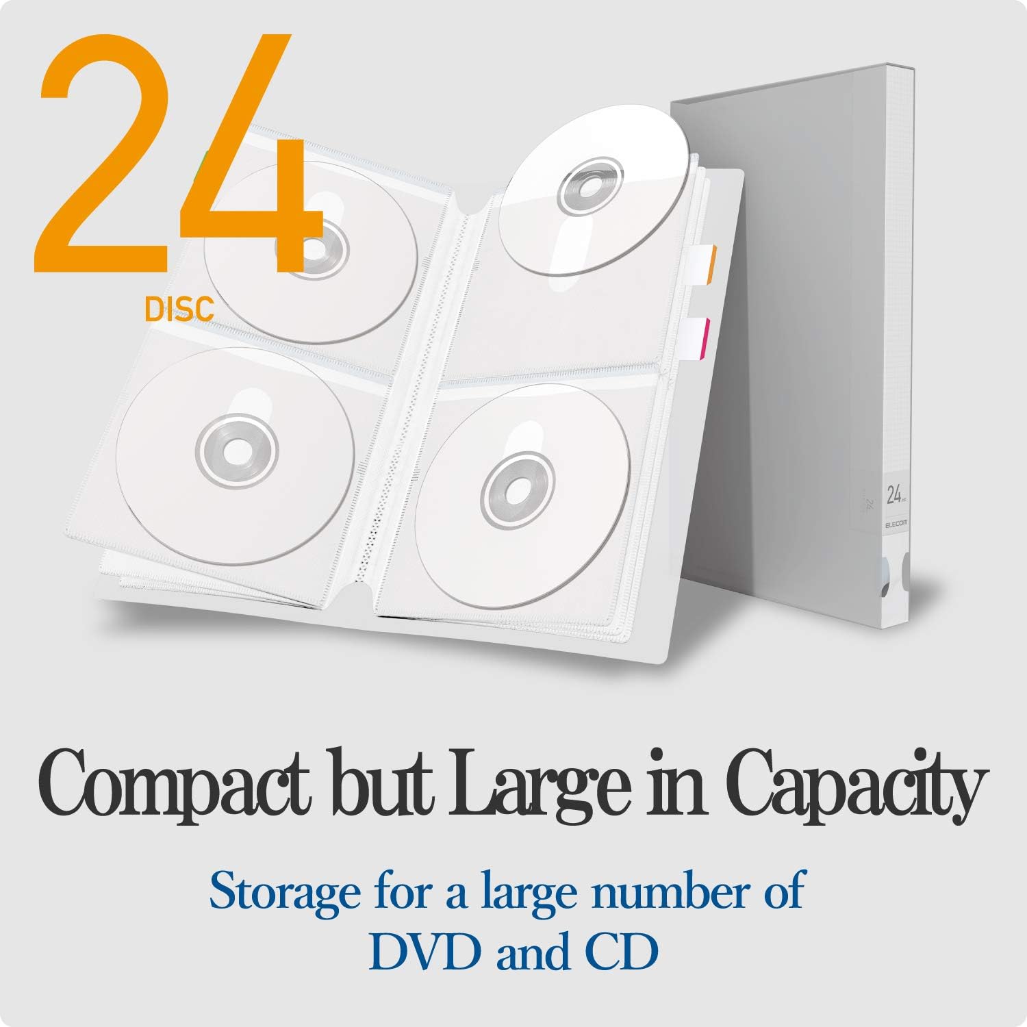 CCD-FS24 Elecom DVD/CD Disc File Clear