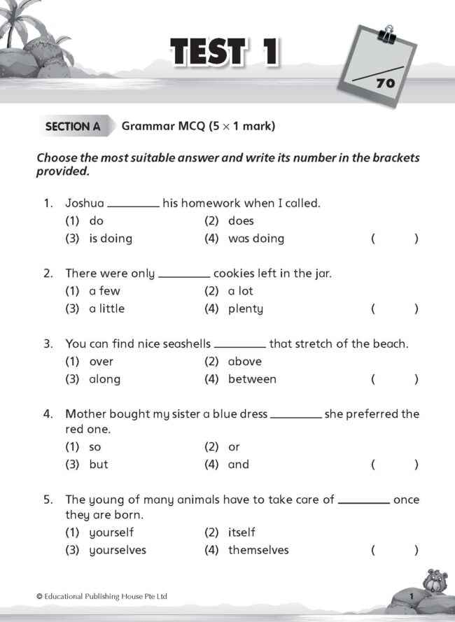 Primary 3 English Class Tests