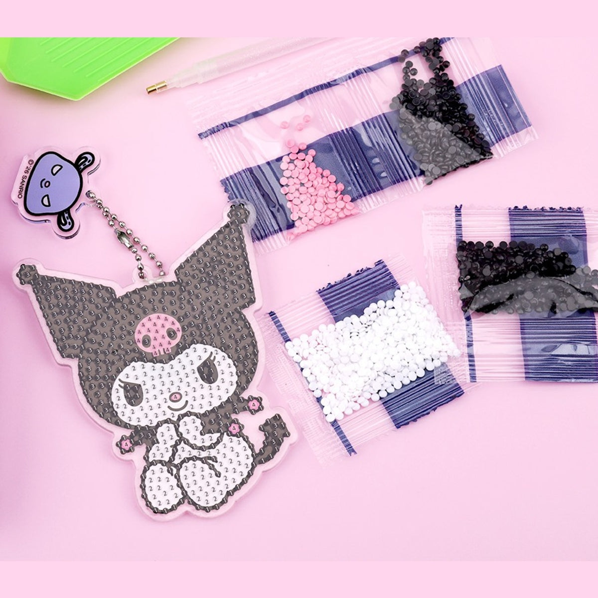 Sanrio Kuromi DIY Diamond Painting Keyring