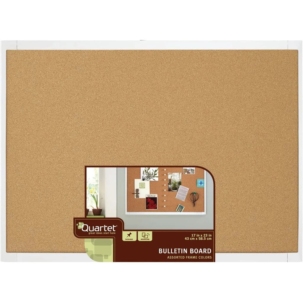 Quartet White Frame Cork Board 23" X 17" (mhob1723)