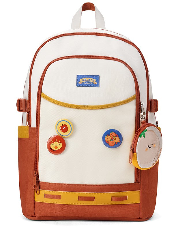  Mr. Ace Double Compartment Fruit Patch Backpack with Coin Bag 