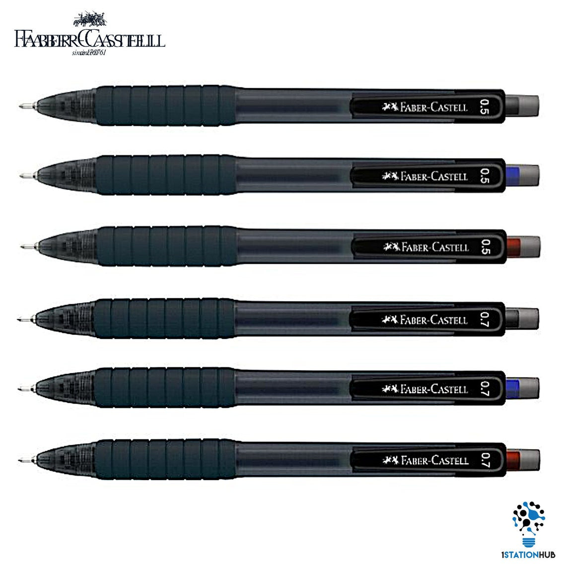 FABER-CASTELL FAST GEL Z GEL PEN 0.5/0.7MM (ASSORTED COLOURS)
