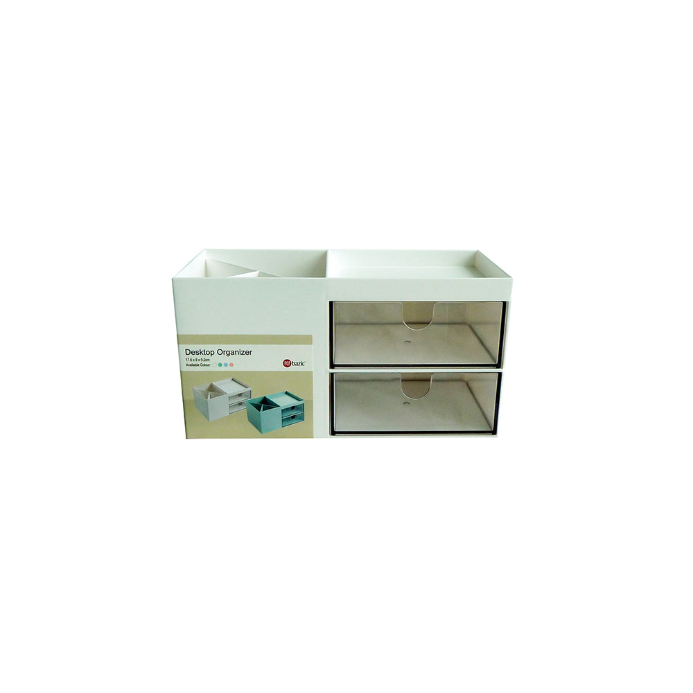 POP BAZIC Desktop Organizer White - _MS, CLEANDESK, ECTL-AUG23, ECTL-MNM3FOR99, ORGANIZER, POP BAZIC