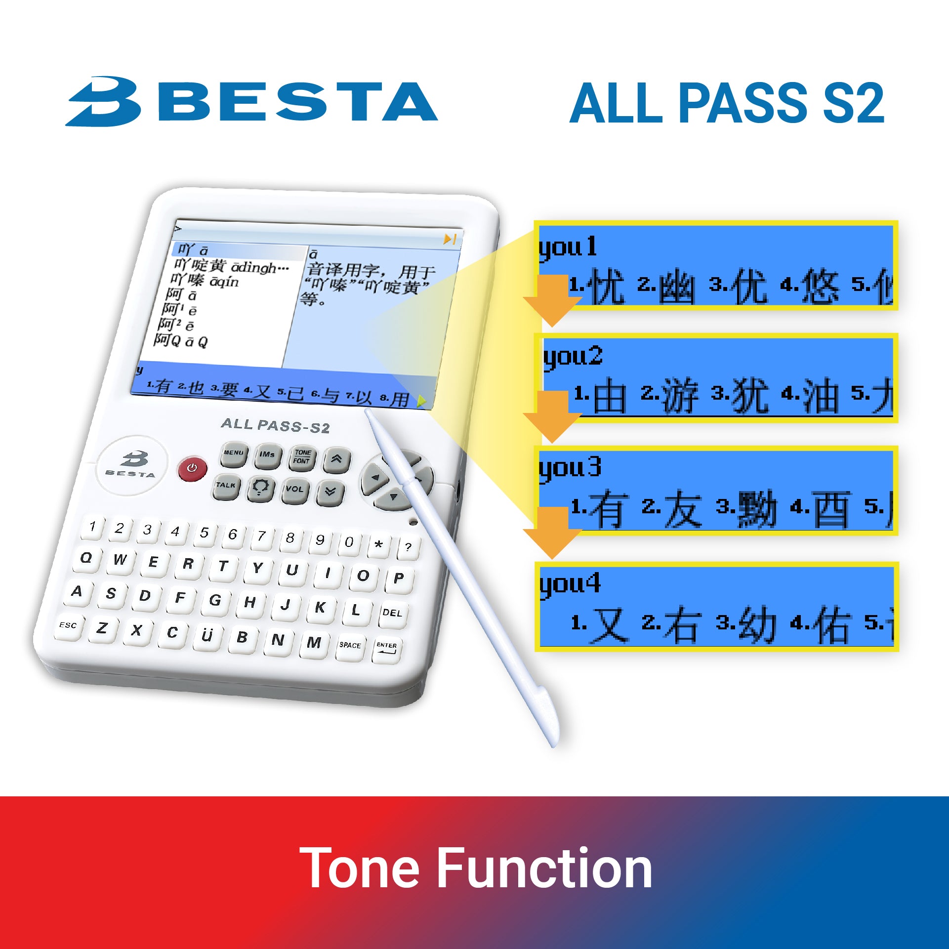 BESTA All Pass S2 E-Dictionary - BESTA, DICTIONARY, E-DICTIONARY, ECT2ND, ECTL-HOTBUY70, EXCLUDE SPECIAL, GIT, Hansvision, PDA, TRAVEL_ESSENTIALS, xmasgift